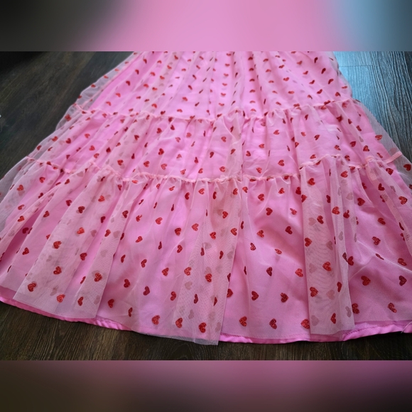 Betsey Johnson Pink Heart Tulle Tiered Dress - Picture 4 of 12